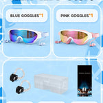 Zoomsnail Kids Swim Goggles 2Pack, Leakproof Anti-fog UV Lens Swimming Goggles for Kids Boys & Girls 3-15