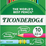 Ticonderoga Wooden Pencils, Pre-Sharpened, 2 HB Soft, Pastel Colors, 18 Count