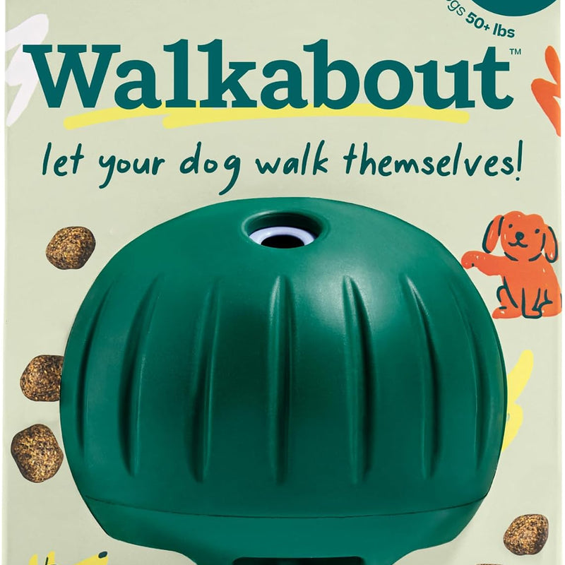 WOOF Walkabout - Enrichment Dog Toys Puzzle and Treat Dispenser - Adjustable Difficulty for Kibble and Treats - Durable Rubber - Easy to Clean - Small