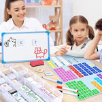 JoyCat 265 Phonics Magnetic Letter Tiles- Hooked on Phonics, ABC Reading Games Set with Word-Building Folder & Storage Case, Letter Sound Alphabet Letters, Preschool Pre k Classroom Materials