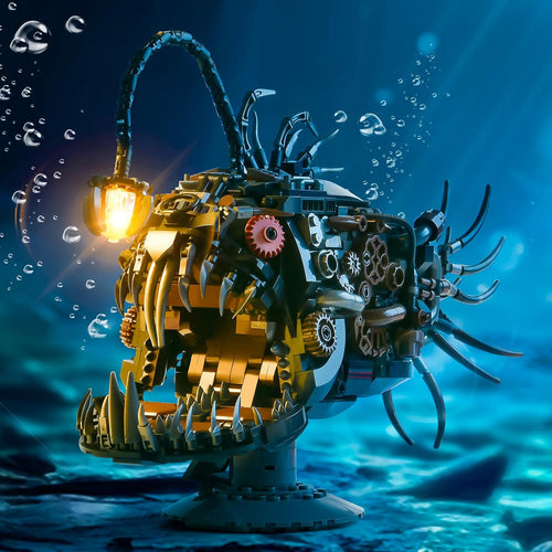1038PCS Mechanical Fish Building Sets, Ocean Animal Collection Toy, Adults Home or Office Decor, STEM Building Gift