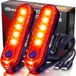 BLITZU USB-C Rechargeable Bike Tail Light 2 Pack Bright Bicycle Rear Cycling Safety Flashlight