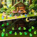 JYXT 250 Pcs Mini Resin Ducks Glow in The Dark, Tiny Animals Figures to Hide Luminous Miniature Plastic Duck for Fish Tank Aquarium Fairy Garden Dollhouse Micro Landscape Birthday Parties Decor