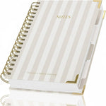 Aesthetic Thick Spiral Notebook With Tabs - Premium Journal For Women Size B5 - College Ruled Note Book With 300 Lined Pages and Dividers - Perfect For Writing And Staying Organized at Work or School