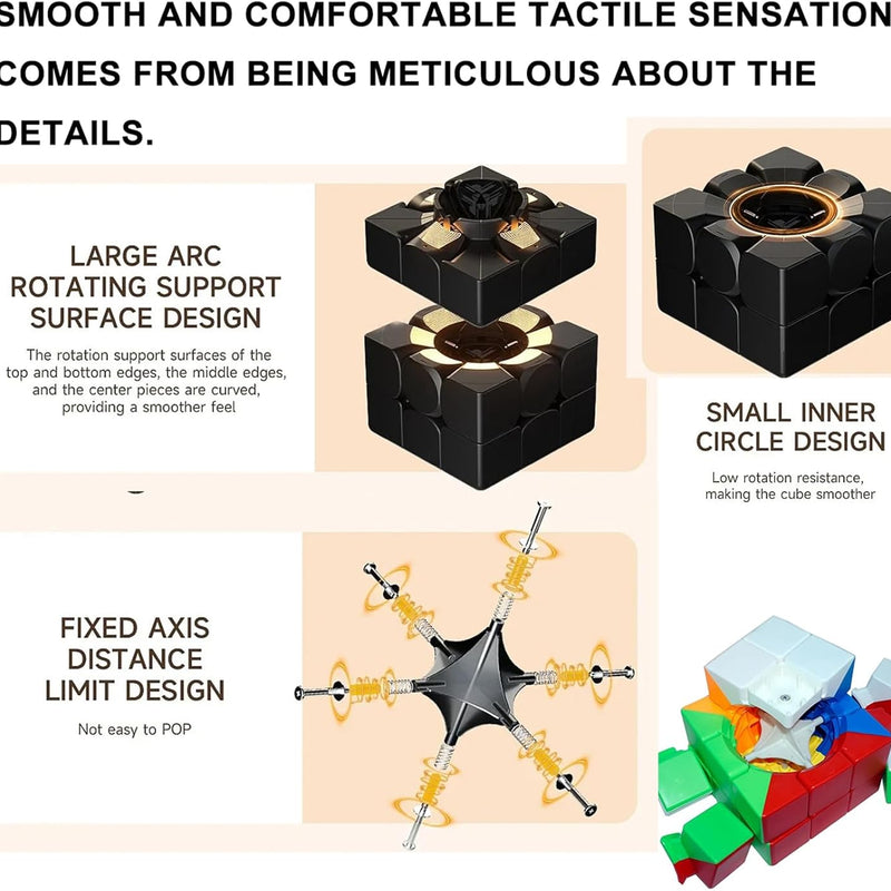 Giant Magic Cube, 18CM Big 3x3 Speed Cube Color-Matching 3D Sensory Puzzle Box Super Large Birthday Christmas Stocking Stuffers Gift for Kids Adults Fidget Toy Brain Teasers Cubing Classroom Speed Toy
