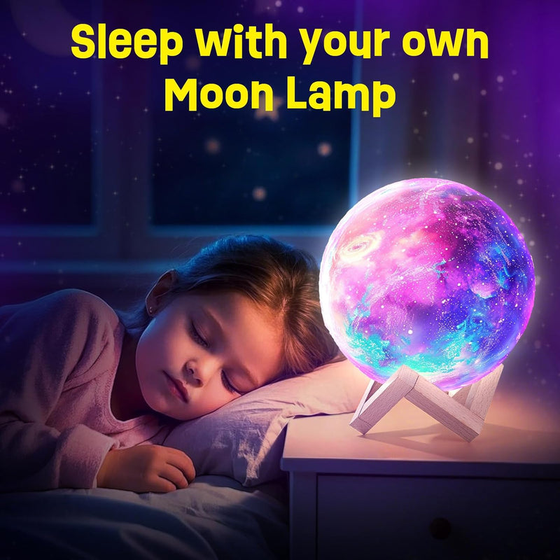 Paint Your Own Moon Lamp Kit, 3D Moon Night Light, Crafts for Kids Age 4-12 | Arts and crafts kit for kids ages 8-12, space art supplies, birthday gifts for boys and girls 4-12, kids painting kit
