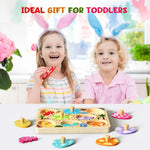 Wooden Dinosaur Matching Egg Puzzle for Preschool Learning Activities and Educational Toys