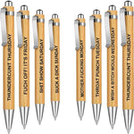 Cityhermit 11Pcs Funny Adult Ballpoint Pen Set, Premium Days of The Week Swear Cuss Word Pens for Office Gifts, Novelty Pens for Corworkers