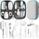 Baby Grooming Kit, Infant Safety Care Set with Hair Brush Comb Nail Clipper Nasal Aspirator,Baby Essentials Kit for Newborn Girls Boys (Blue)
