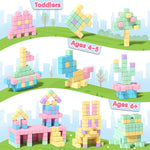 appluses 45pcs magnetic blocks for toddler girl toys, stem sensory autism play for kids 3-5 years