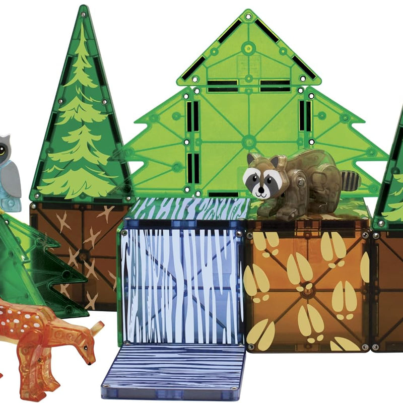 MAGNA-TILES Forest Animals 25-Piece Magnetic Construction Set, The ORIGINAL Magnetic Building Brand