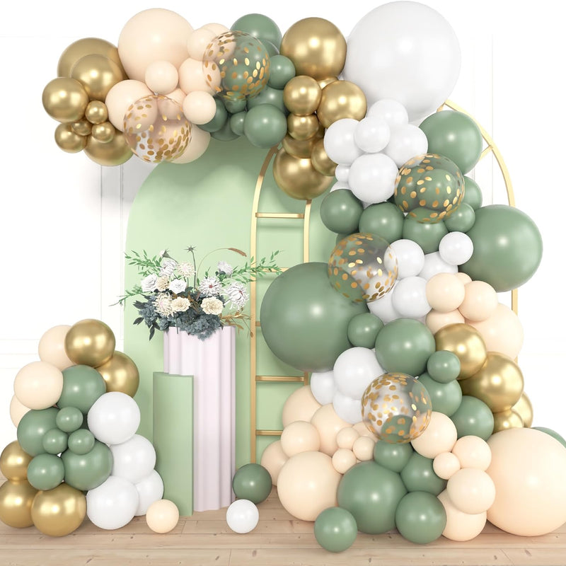 Amandir 153pcs Balloon Garland Kit, 4 Size Options, Pink, Purple, Red, Latex, and Metallic Balloons for Birthday Party Decor