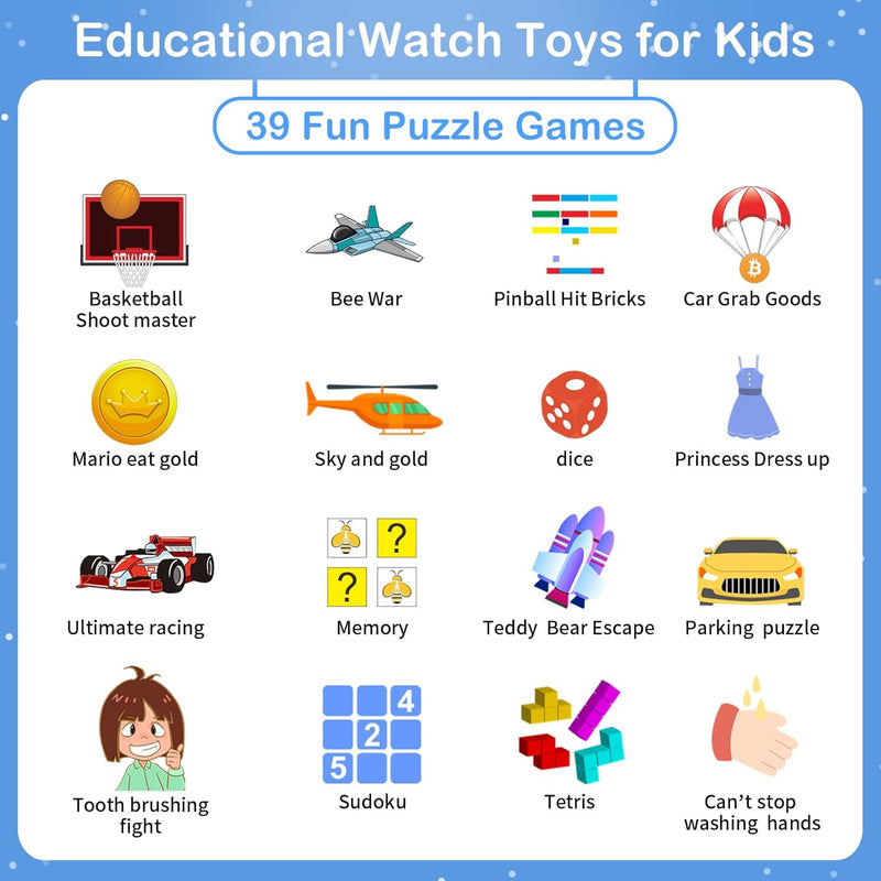 Phyulls Smart Watch for Kids with 39 Games, Camera, and Music Player