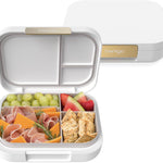 Bentgo® Modern - Leak-Resistant Bento Lunch Box For Adults, Teens, & Larger Appetites; Reusable BPA-Free Meal Prep Container with 3 or 4 Compartments, Dishwasher/Microwave Safe; 5 Cups (White)