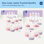 MAM 9oz Easy Start Anti-Colic+ Vented Baby Bottles, 2+ Months, 4 Pack, Girl | Medium Flow Breastfeeding-Like Nipple, Dual Anti-Colic Reduces Gas & Reflux, Easy Clean, BPA Free, 2+ Months, Made In Europe