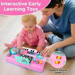 Baby DJ Table for Toddlers 1-3 with Music & Light, Learning Toys for 6-9-12-18 Months