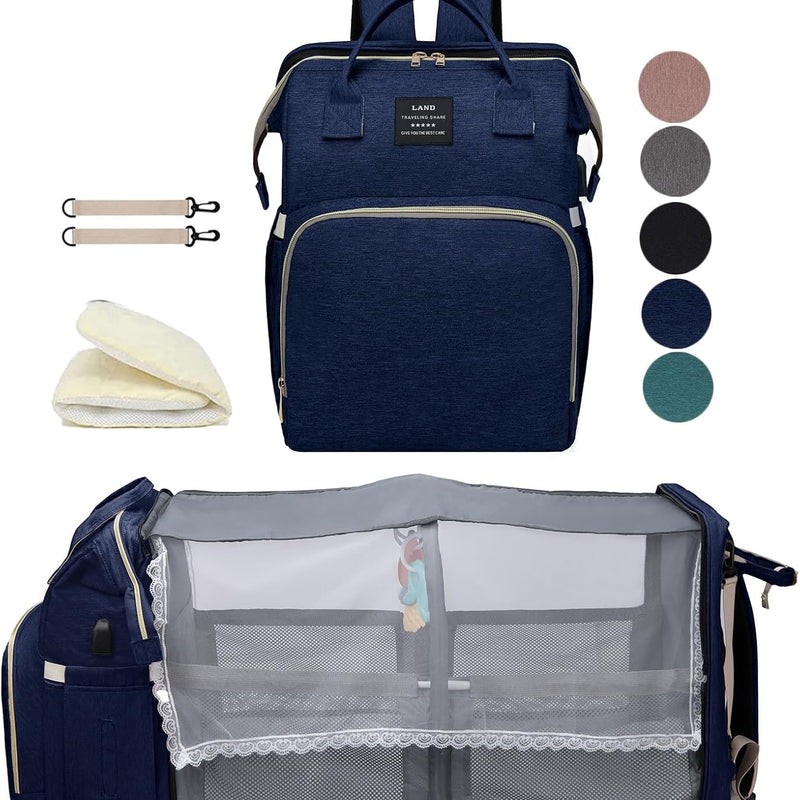 houscly Diaper Bag Backpack with Changing Station, 25L Large Capacity | Multifunction baby bag, baby registry search, baby girl newborn essentials must haves, baby shower gifts, pink