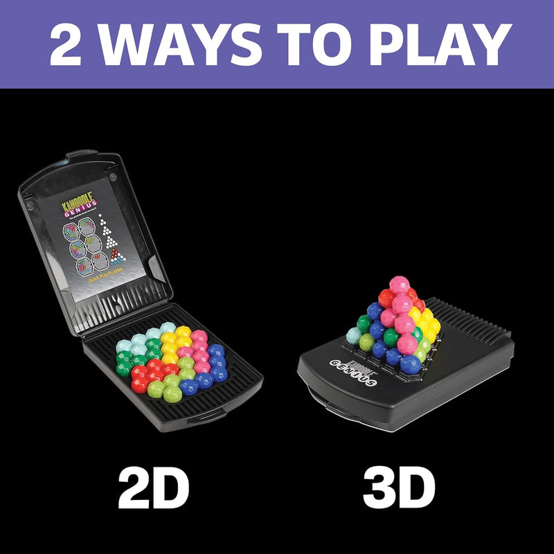 Educational Insights Kanoodle Genius 3D Brain Teaser Puzzles with 202 Advanced Challenges for Kids, Teens, and Adults, a Portable Single-Player Logic Game Enhancing Spatial Reasoning and Problem-Solving Skills.