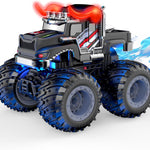 AUUGUU Remote Control Monster Truck with 2.4GHz and Light Spray for Kids 3+ Years Old, All-Terrain RC Car