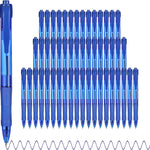 deegtran Pens Bulk, 50 Pack No Bleed Black Ink Click Pens with Soft Grip, Wholesale Retractable Ballpoint Pens for Office School, Medium Point Smooth 1.0MM