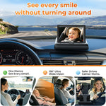 Itomoro Baby Car Camera, Easy Install, 1080p Clear View, Reliable Design | Night Vision with Rear-Facing Car Baby Monitor Built-in screen design 360° adjustable view car camera for baby