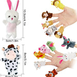 Sealive Soft Plush Animal Finger Puppets for Toddlers 1-3, Educational Storytelling Hand Puppet Set, Comfortable Fit for Kids & Adults, Ideal for Early Learning & Interactive Play.