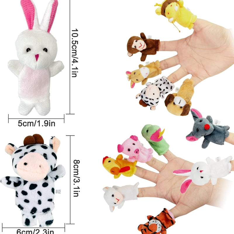 Sealive Soft Plush Animal Finger Puppets for Toddlers 1-3, Educational Storytelling Hand Puppet Set, Comfortable Fit for Kids & Adults, Ideal for Early Learning & Interactive Play.
