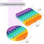 Mr. Pen- Pop Fidget Sensory Toys, 2 Pack, Circle & Square Shapes, Sensory Stress Relief Squeeze Toys for Kids & Adults, Silicone Bubble Popping Game for Anxiety, Fun
