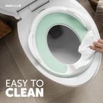 Jool Baby Potty Training Seat for Boys and Girls With Handles, Fits Round & Oval Toilets, Non-Slip with Splash Guard, Includes Free Storage Hook (Aqua)