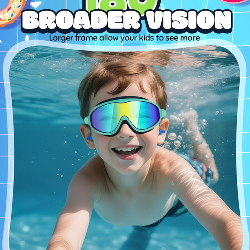 Kids Swimming Goggles 2 Pack, Anti Fog&UV Swim Goggles for Boys Girls, No Leak Pool Beach Essentials for kid 3-14