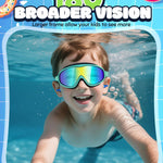 Kids Swimming Goggles 2 Pack, Anti Fog&UV Swim Goggles for Boys Girls, No Leak Pool Beach Essentials for kid 3-14