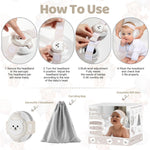Baby Earmuffs 25dB NRR – Noise Cancelling Headphones for Babies 0-36 Months | Fontanel-Safe Adjustable Headband | Infant Ear Protection for Airplane,Fireworks,Concerts | Foldable with Storage Bag