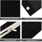 SKYDUE Pencil Pouch for Binder, Pencil Case, 3 Ring Binder Pencil Pouch with 3 Pockets and Mesh Window, Zipper Pencil Pouch, Durable Organizer for School Supplies, Cables, Earbuds, Makeup