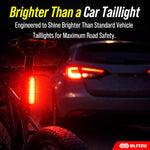 Water-Resistant Bike Light Set for Night Riding, USB Rechargeable Front and Rear Lights with Bell for Safety, 4+5 Modes for Men, Women & Kids