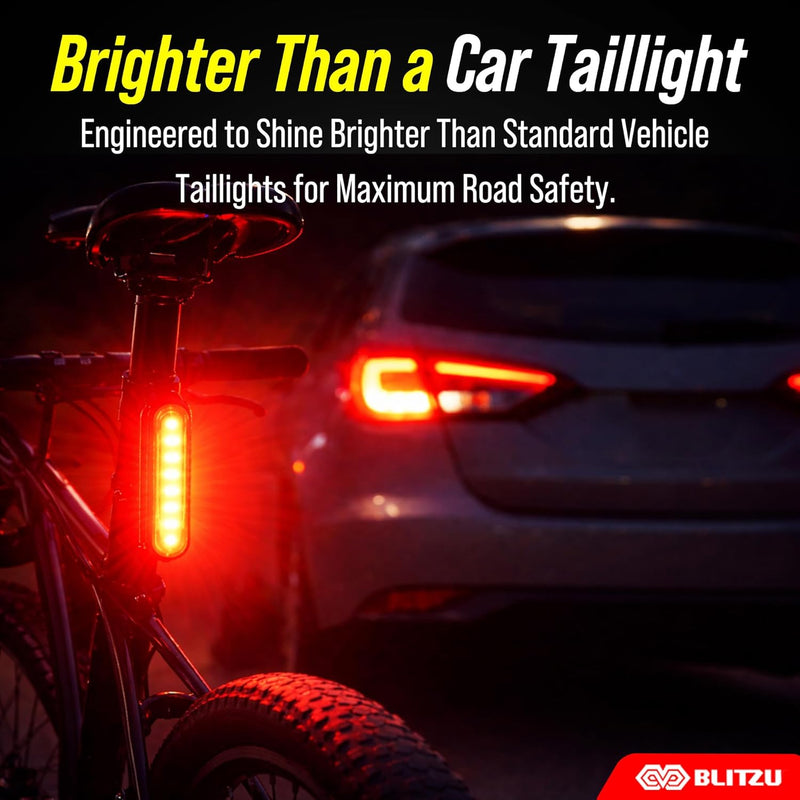Water-Resistant Bike Light Set for Night Riding, USB Rechargeable Front and Rear Lights with Bell for Safety, 4+5 Modes for Men, Women & Kids