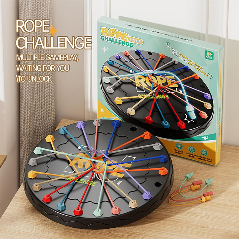 lartoys Rope Untangling Puzzle Game, Educational Strategy Board Game for Kids & Adults, Family Travel Party Games with Multi-Level Challenges, Gifts for All Ages