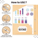 Sooez Folders with Pockets and Prong, 6 Pack, Pastels Colors, File Folders with Prongs, 2 Pocket Folders Bulk, Plastic Folder, School Folder College Supplies, Aesthetic Nursing Cute School Supplies