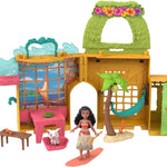 Mattel Disney Princess Toys, Moana Storytime Stackers Doll House with Moana Small Doll, 1 Animal Friend & 9 Accessories, Inspired by Disney Movie