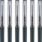 Pilot Precise V5 RT Refillable & Retractable Rollerball Pens, Extra Fine Point Pens 0.5 mm, Black, Pack of 6 - Ideal for School, Journaling & Office Writing