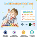 Toddler 32-PC wooden percussion instruments set for kids musical learning and education