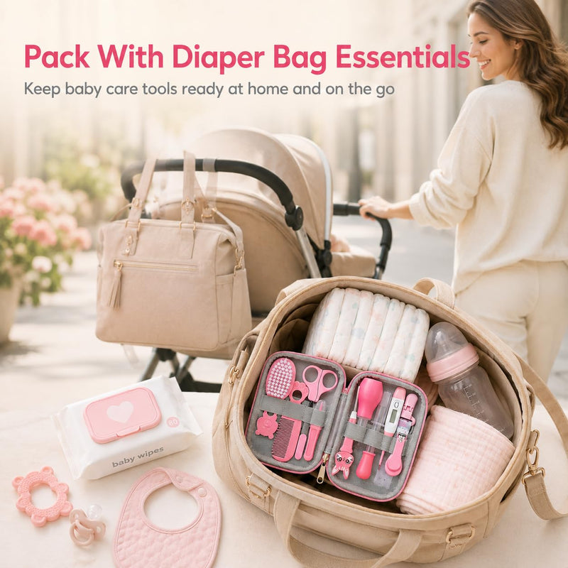 Baby Grooming Kit for Newborns, All-in-One Baby Care Essentials with Nail, Hair, Nasal and Temperature Care Tools for First-Time Parents Home and Travel Used