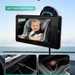 GROWNSY Baby Car Camera with Night Vision, 4.3 Inch HD Display | Baby Car Monitor with Wide Clear View, Rear Facing to Observe Baby, 360° Adjustable, Auto IR Night Vision
