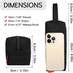 Fmeida Pencil Case Pouch - Water Resistant Pencil Pouch Portable Pencil Bag Simple Office Stationery Pouch with Handle Back to School Supplies - Black