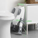 Potty Training Toilet for Toddlers, Anti-Slip Potty Training seat, Classic | SKYROKU, Fits Round & Elongated Toilets, 6 Heights, Splash Guard, Padded Cushion, Holds 200+ lbs, Foldable, Easy to Assemble