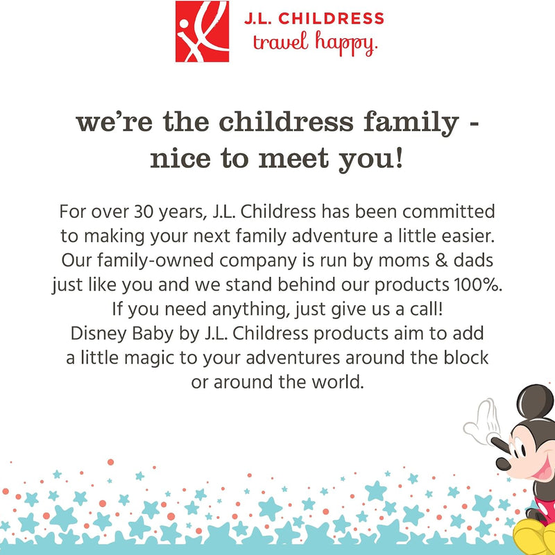 J.L. Childress Disney Baby Side Sling Stroller Organizer & Caddy, Minnie | Disney universal stroller net attachment adds accessible storage for baby essentials to strollers with secure non-slip straps