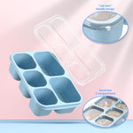 Bento Box Adult Lunch Box - 4 Pack, 5 - Compartment Meal Prep Container for Kids, Reusable Food Storage Snack Containers - Stackable for School, Work, and Travel (Wheat(Green/Blue/Pink/Beige))