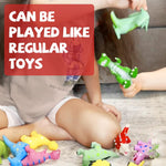 Hely Cancy Dinosaur Bath Toys for Toddlers: No-Hole Design, Floating Fun in the Tub
