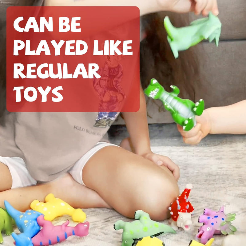 Hely Cancy Dinosaur Bath Toys for Toddlers: No-Hole Design, Floating Fun in the Tub