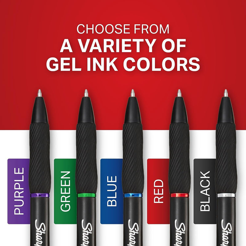 Sharpie S-Gel Pens, Ultra Fine Point (0.38mm), Black Ink, 12 Count - Office Supplies, Writing, Journaling