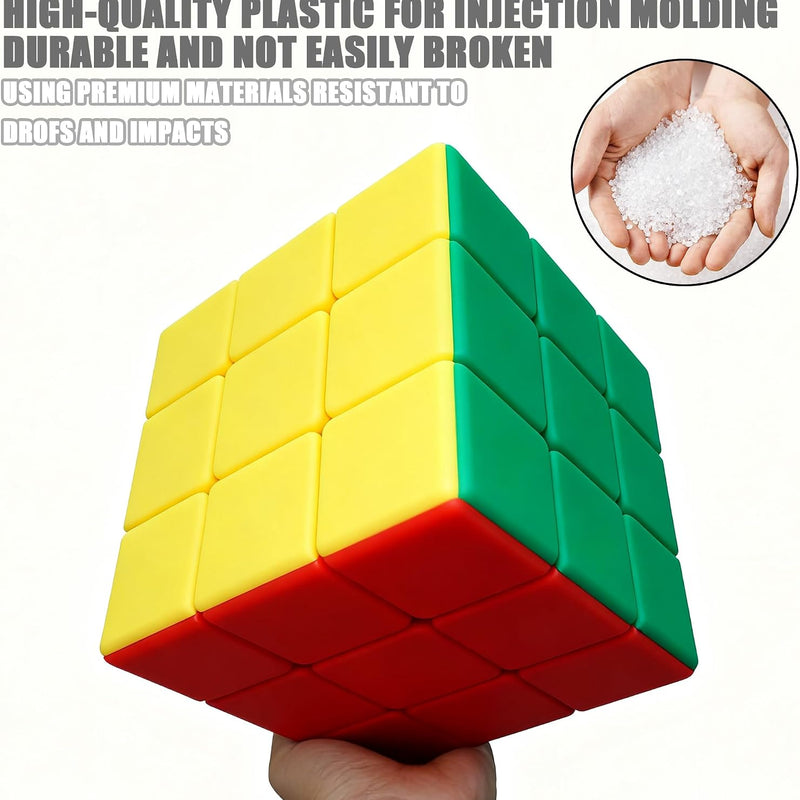 Giant Magic Cube, 18CM Big 3x3 Speed Cube Color-Matching 3D Sensory Puzzle Box Super Large Birthday Christmas Stocking Stuffers Gift for Kids Adults Fidget Toy Brain Teasers Cubing Classroom Speed Toy